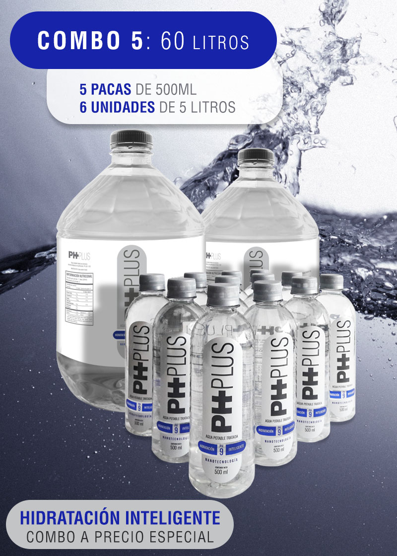 Agua Alcalina 1 Litro - Agua Ph Plus